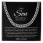 To My Son Cuban Necklace | Birthday Gift | Graduation Gift | Gift From dad