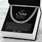 To My Son Cuban Necklace | Birthday Gift | Graduation Gift | Gift From dad