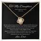 To My Daughter Graduation Gift | Birthday Gift | Gift From Dad | Love Knot Necklace