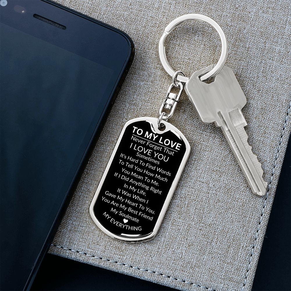 To My Love Keychain Gift For Husband | Wife | Anniversary | Valentines Day | Lover Gifts