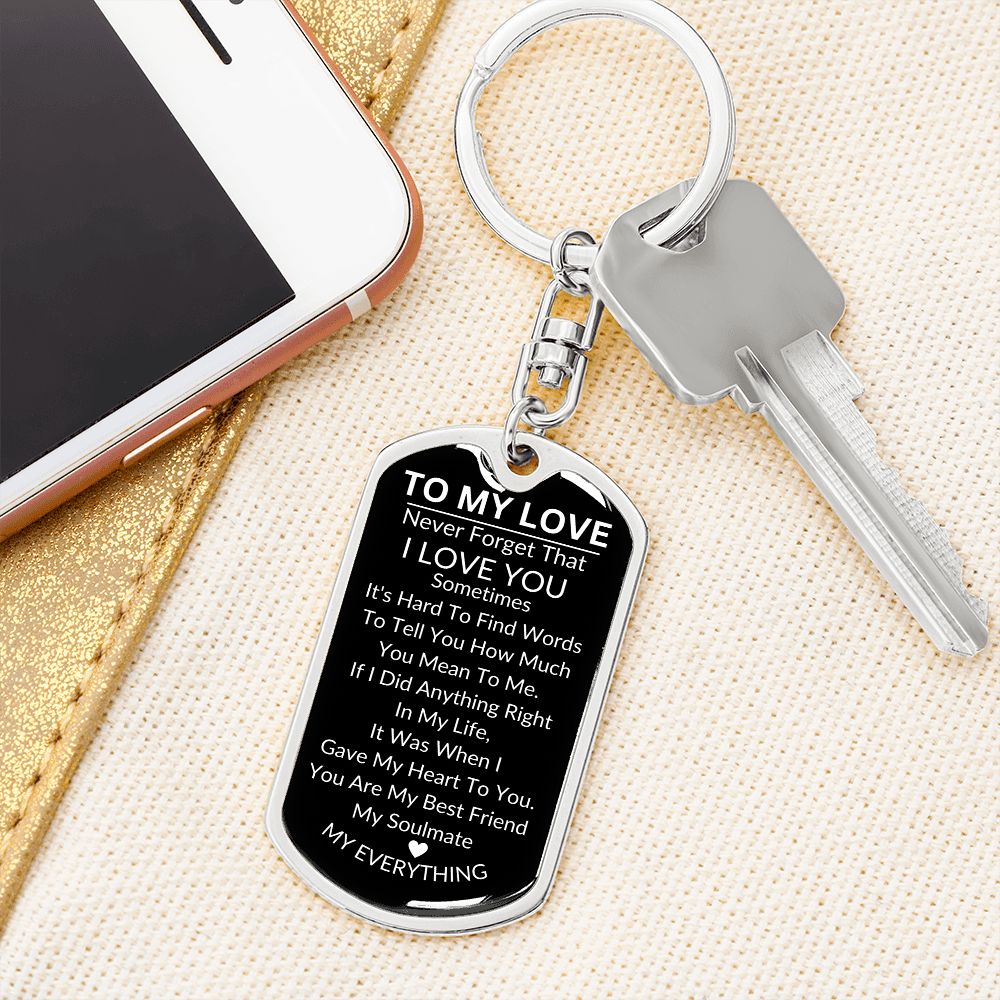 To My Love Keychain Gift For Husband | Wife | Anniversary | Valentines Day | Lover Gifts