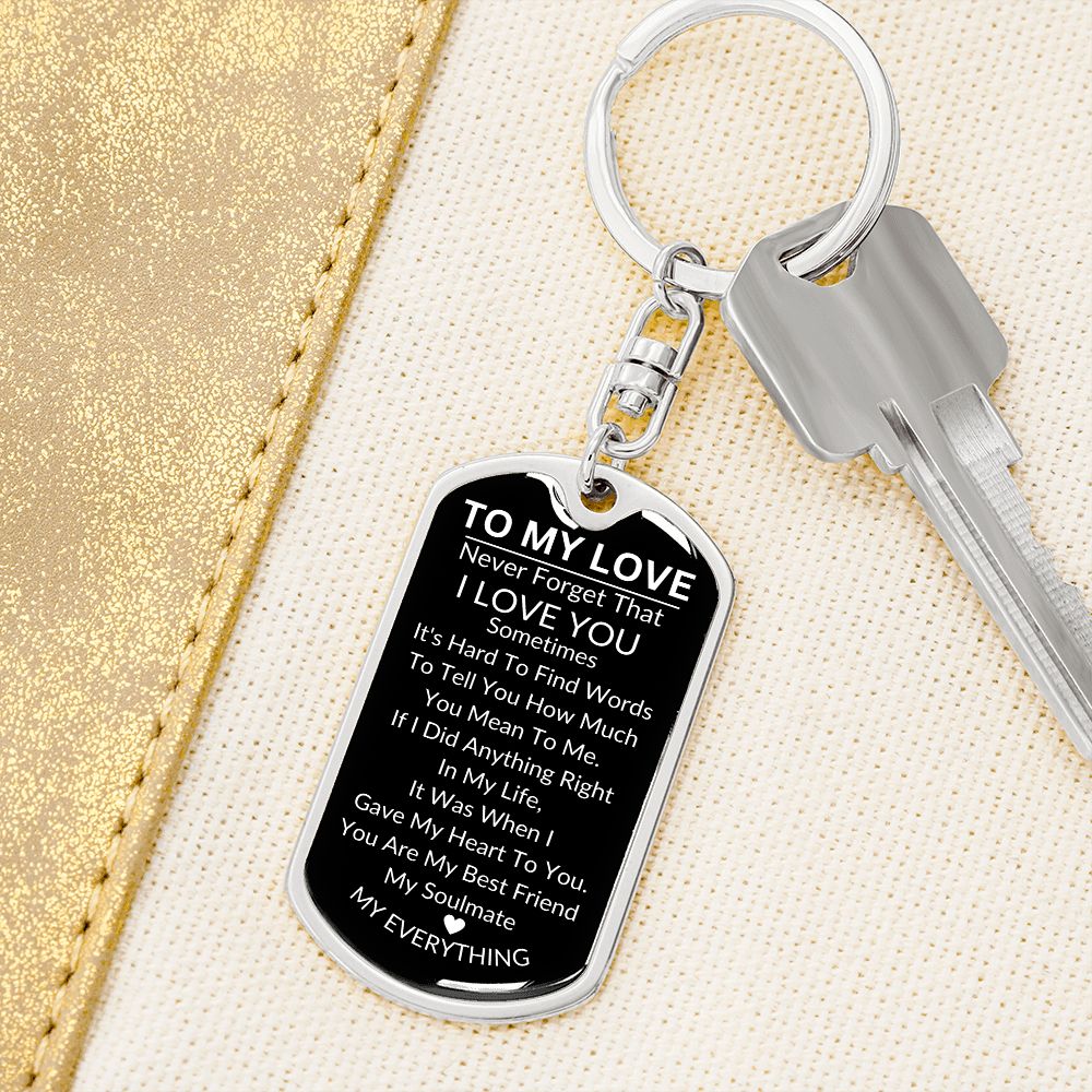 To My Love Keychain Gift For Husband | Wife | Anniversary | Valentines Day | Lover Gifts