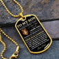 Son | Never Forget | Love Dad | Dog Tag