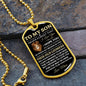 To My Son | Never Forget That I Love You | Love Mom | Dog Tag