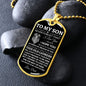 To My Son | Believe In Yourself | Dog Tag