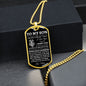 To My Son | Believe In Yourself | Love Mom | Dog Tag