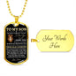 Son | Never Forget | Love Dad | Dog Tag
