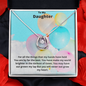 To My Daughter Lucky In Love Necklace
