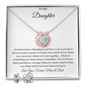 To My Daughter Love Knot Necklace