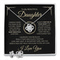 To My Beautiful Daughter Necklace, Gift From Dad, Mom, Daughter Birthday Gift