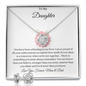 To My Daughter Love Knot Necklace