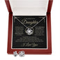 To My Beautiful Daughter Necklace, Gift From Dad, Mom, Daughter Birthday Gift