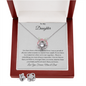 To My Daughter Love Knot Necklace