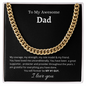 To My Awesome Dad Cuban Necklace