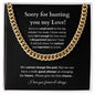 Apology Necklace for Him | Sorry Gift For Him | Apology Gift For Boyfriend