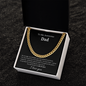 To My Awesome Dad Cuban Necklace