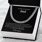To My Awesome Dad Cuban Necklace