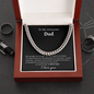 To My Awesome Dad Cuban Necklace