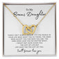 Bonus Daughter | Birthday Gift |I Interlocking Heart Necklace