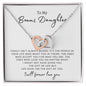 Bonus Daughter | Birthday Gift |I Interlocking Heart Necklace