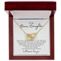 Bonus Daughter | Birthday Gift |I Interlocking Heart Necklace