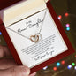 Bonus Daughter | Birthday Gift |I Interlocking Heart Necklace