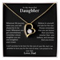 To My Beautiful Daughter | Proud To Be Your Dad | Forever Love Necklace