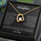 To My Beautiful Daughter | Proud To Be Your Dad | Forever Love Necklace