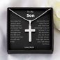 To My Son Cross Necklace