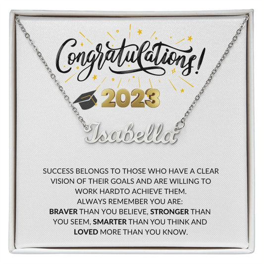 Customize Necklace | Daughter Graduation Gift 2023| Granddaughter Graduation | Step-Daughter Graduation | College Graduation | High School Graduation |Girlfriend Graduation