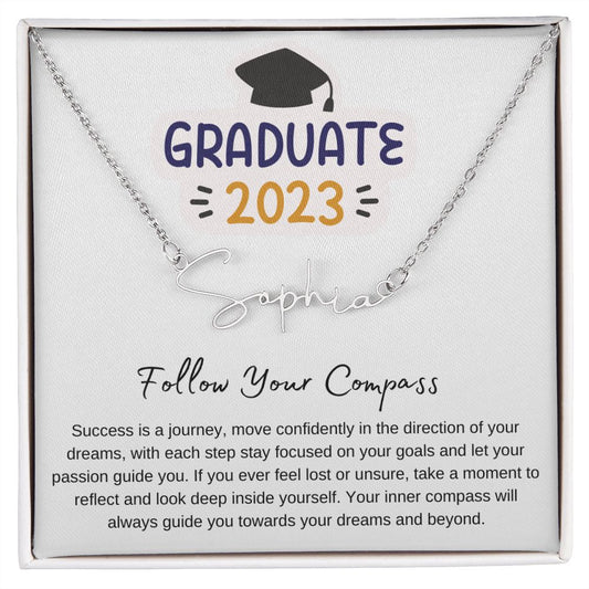 Customize Necklace | Daughter Graduation Gift 2023| Granddaughter Graduation | Step-daughter Graduation | College Graduation | High School Graduation |Girlfriend Graduation