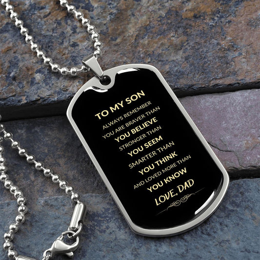 To My Son Dog Tag | Always Remember How Much I Love You
