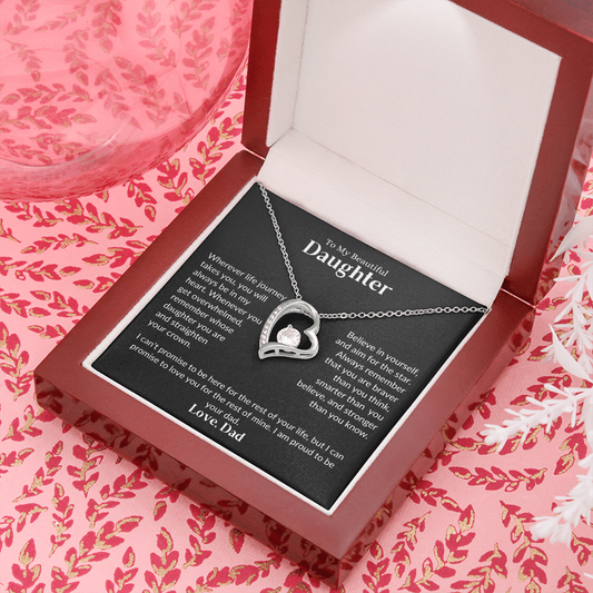 To My Beautiful Daughter | Proud To Be Your Dad | Forever Love Necklace