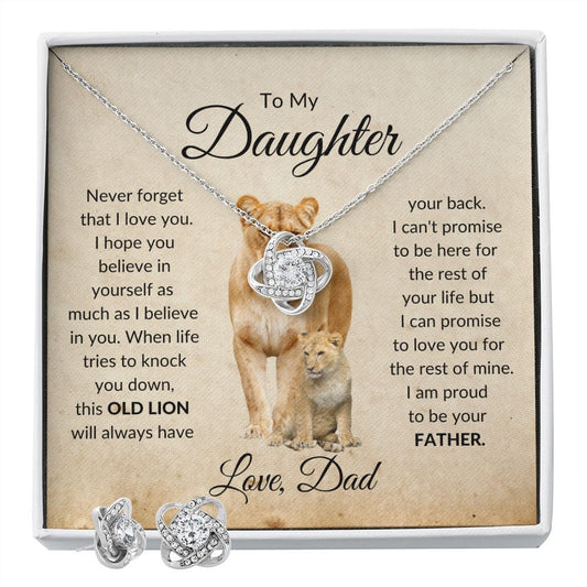 To My Daughter | Never Forget | Love Knot Necklace