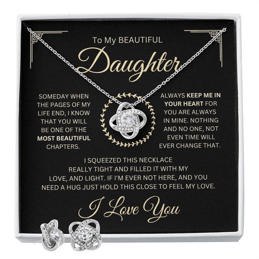 To My Beautiful Daughter Necklace, Gift From Dad, Mom, Daughter Birthday Gift