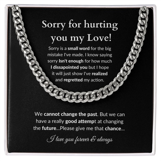 Apology Necklace for Him | Sorry Gift For Him | Apology Gift For Boyfriend