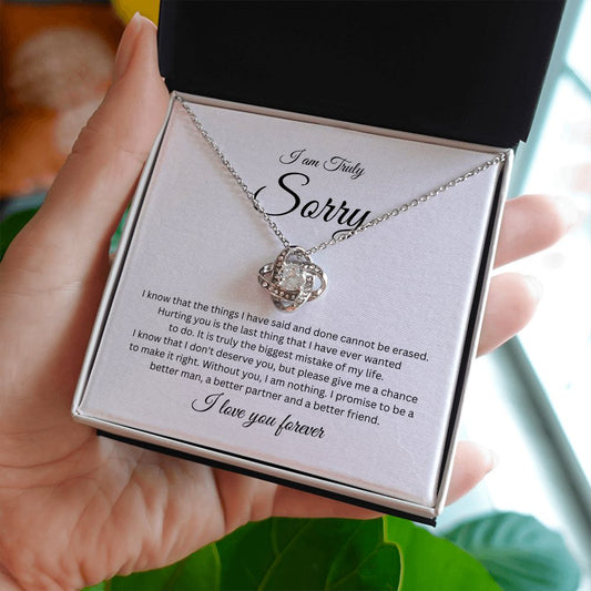 I am Sorry Necklace for Her | Forgiveness Gift |