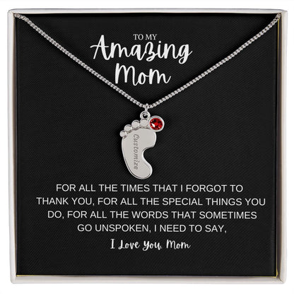 To My Amazing Mom | Customize Baby Feet