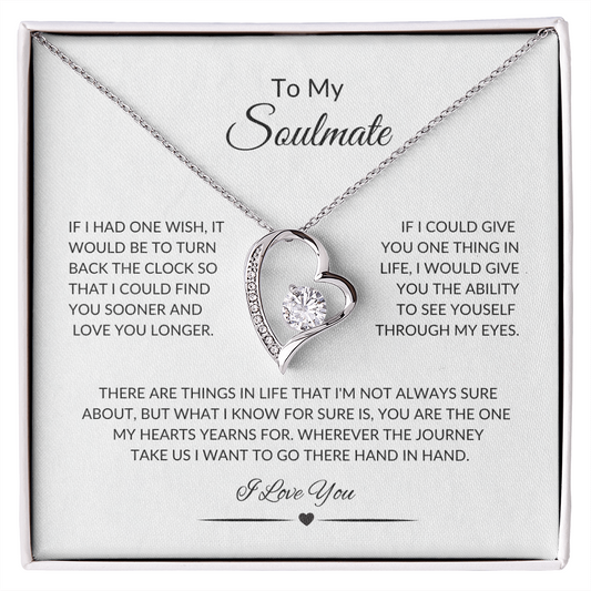 To My Soulmate Forever Love Necklace